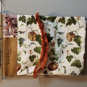 Nicole Miller Home NWT 72 x 16 Small Beaded Pumpkins with Fringe Table Runner